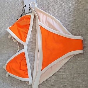 BEACH RIOT Set Mika Top & Becca Bottom - Oriole Orange